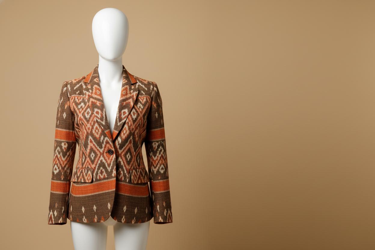 Structured Ikat Utility Jacket